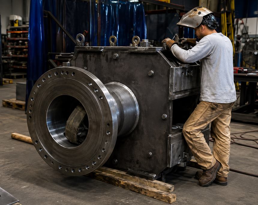 Electric motor repair work in our workshop